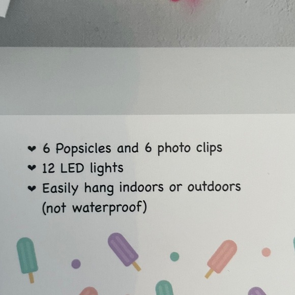 2 NWT sets of popsicle LED string lights indoor outdoor - Picture 5 of 7